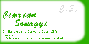 ciprian somogyi business card
